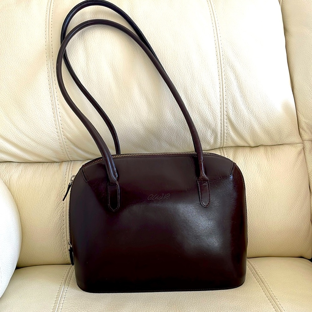 Bella dark brown leather handbag